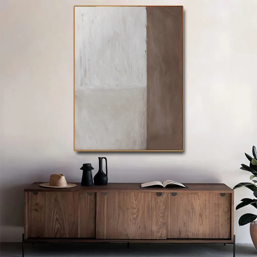 Handmade oil painting canvas wall art abstract modern simple colour contrast rolled frameless unstretched for home living room decor