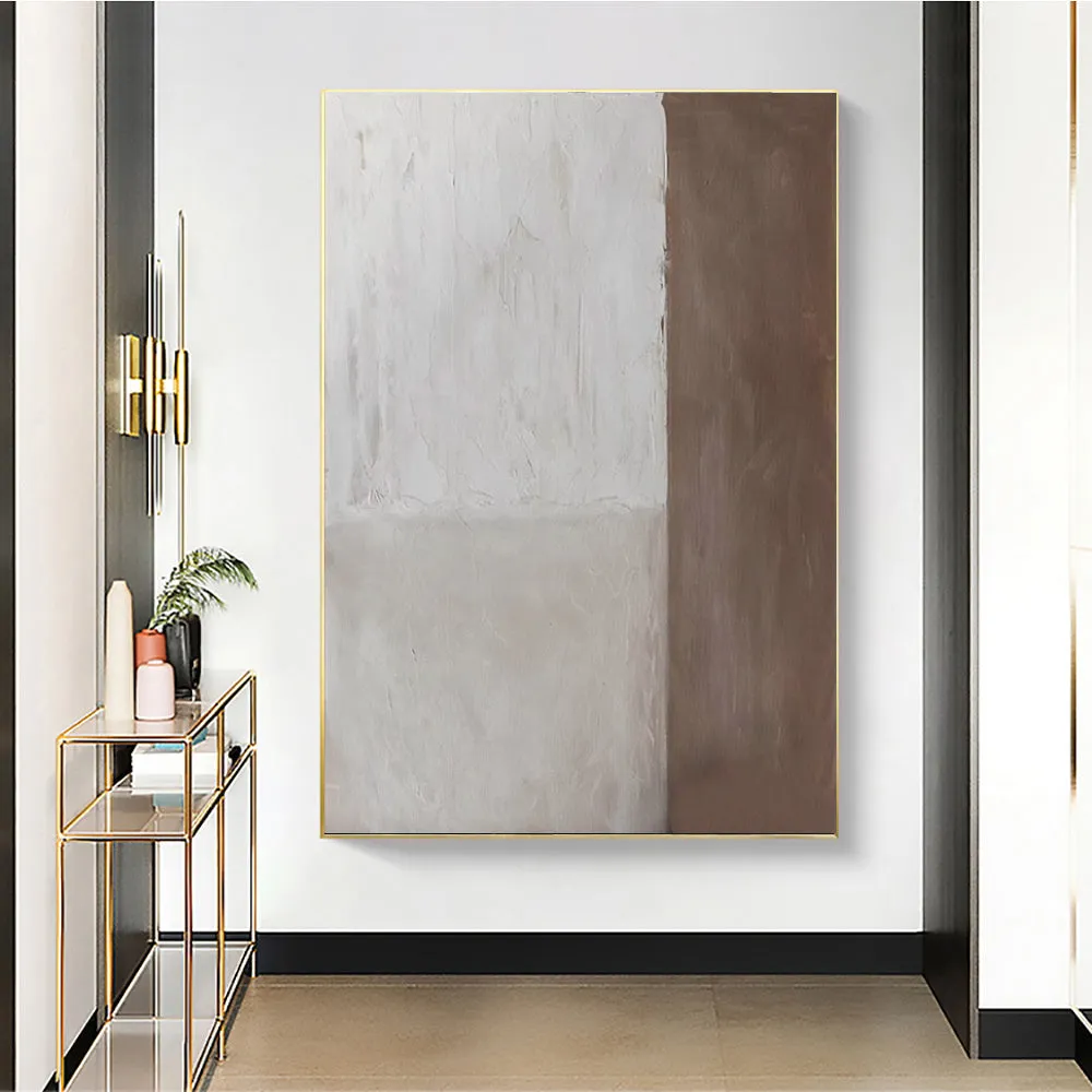 Handmade oil painting canvas wall art abstract modern simple colour contrast rolled frameless unstretched for home living room decor