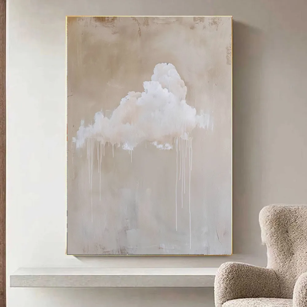 Handmade oil painting canvas wall art abstract modern simple colour contrast rolled frameless unstretched for home living room decor