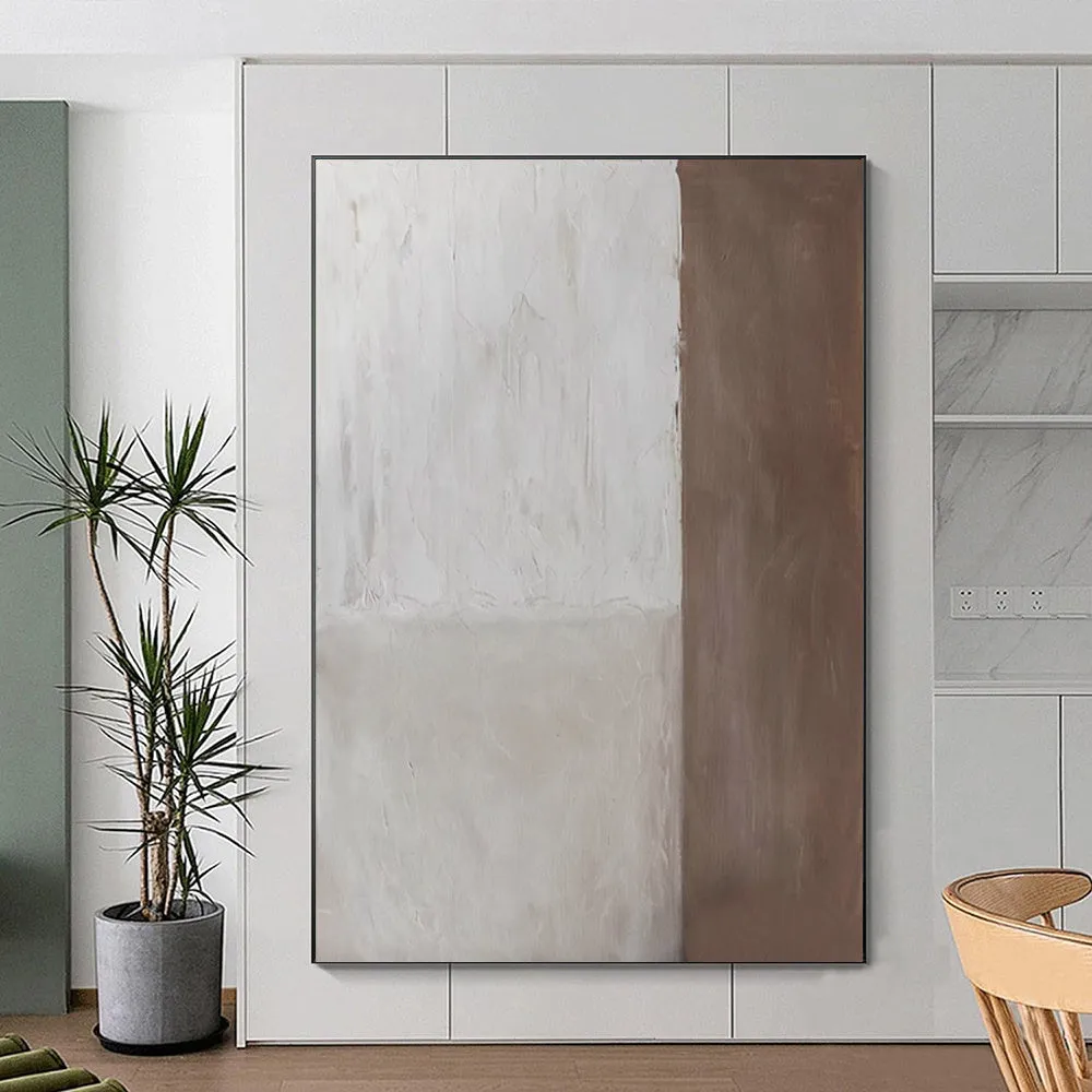 Handmade oil painting canvas wall art abstract modern simple colour contrast rolled frameless unstretched for home living room decor