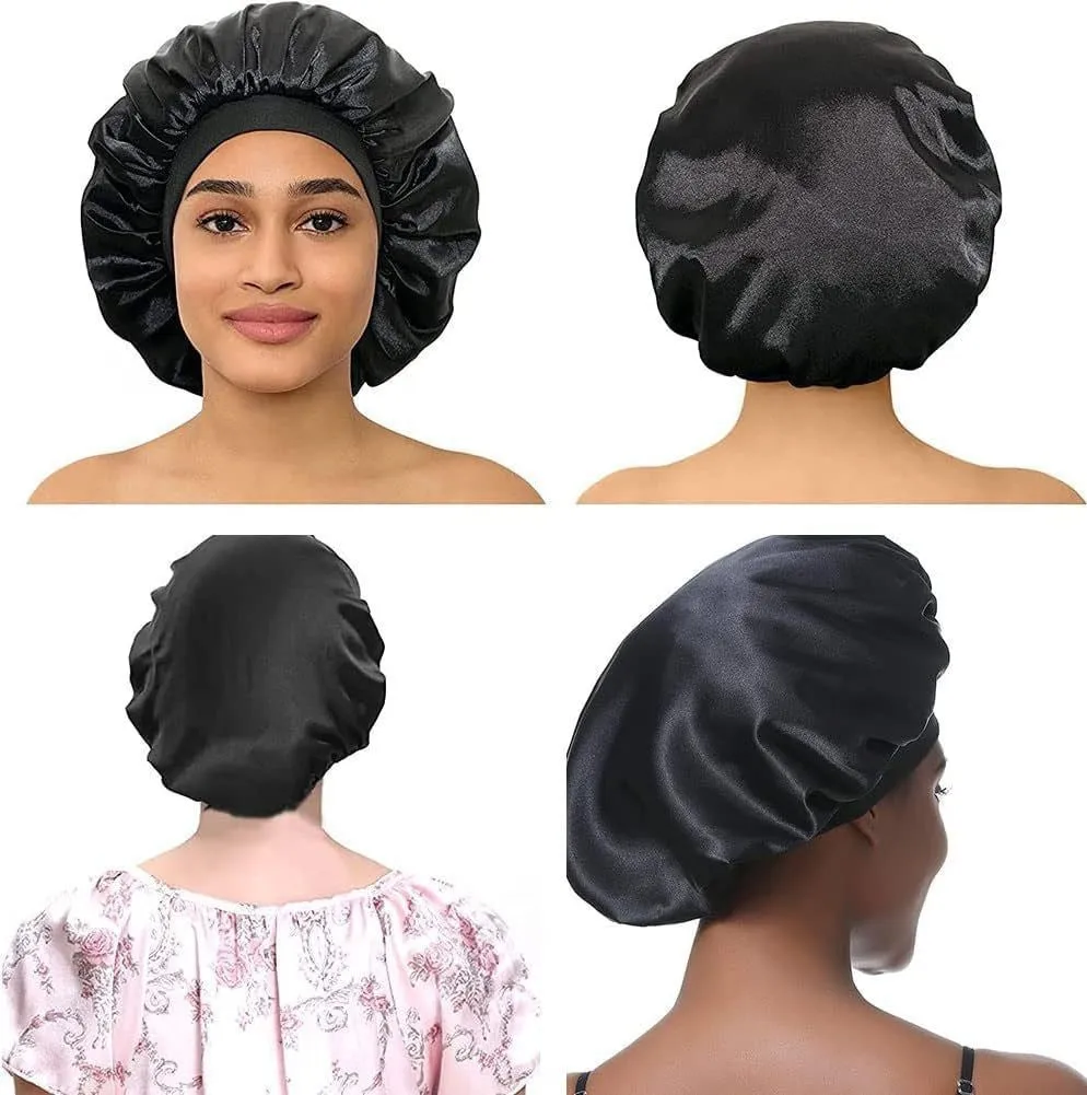 Wide-brimmed knitted tie dye polyester headscarf for women with high elastic fit, flat top, and sunshade function