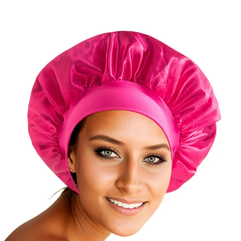 Wide-brimmed knitted tie dye polyester headscarf for women with high elastic fit, flat top, and sunshade function