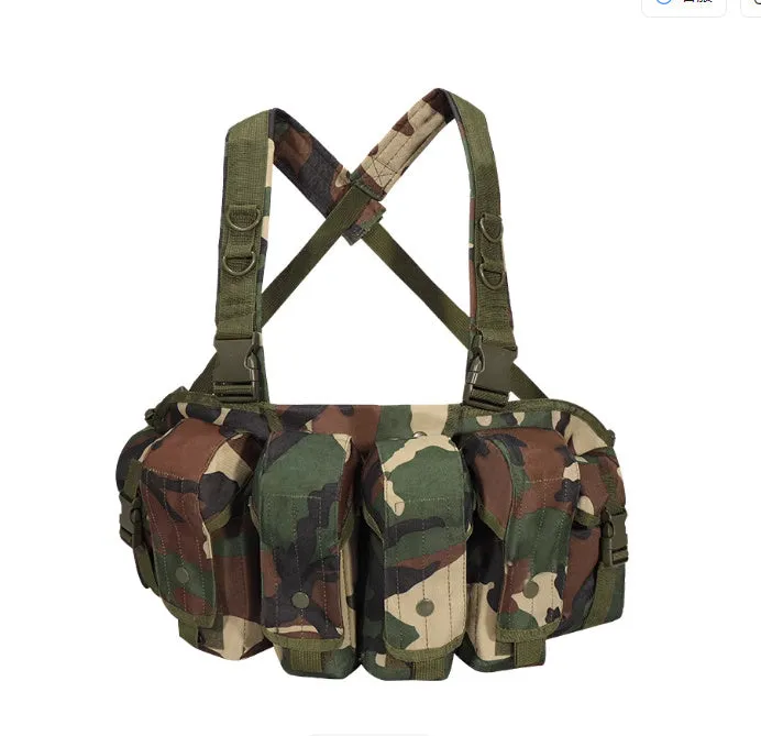 Unisex Oxford cloth outdoor cycling training vest in army green, breathable and waterproof, one size fits all