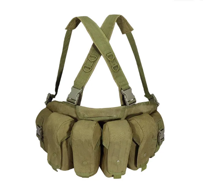 Unisex Oxford cloth outdoor cycling training vest in army green, breathable and waterproof, one size fits all
