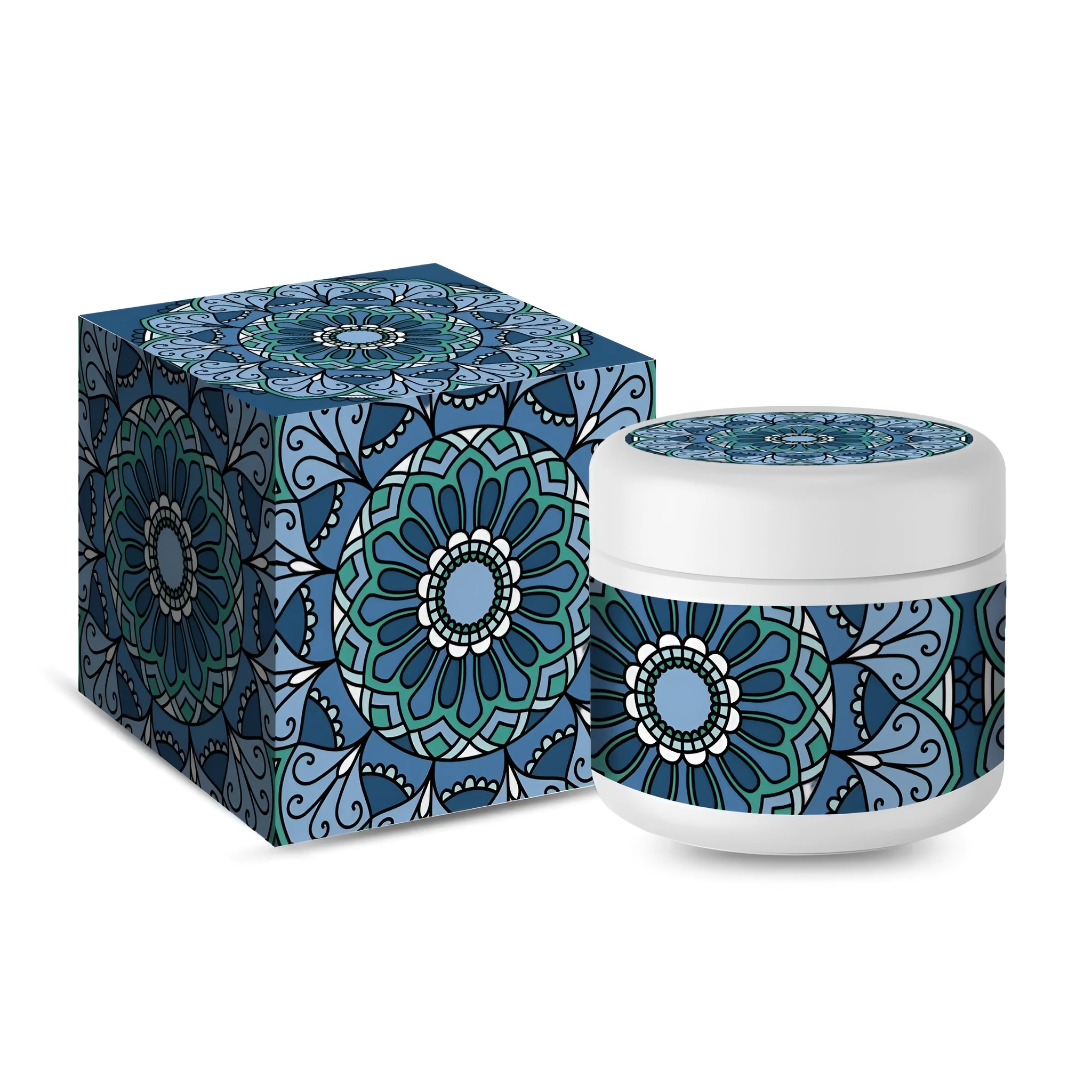Scented candle with beeswax and botanical extracts, Blue Wind Chimes fragrance style