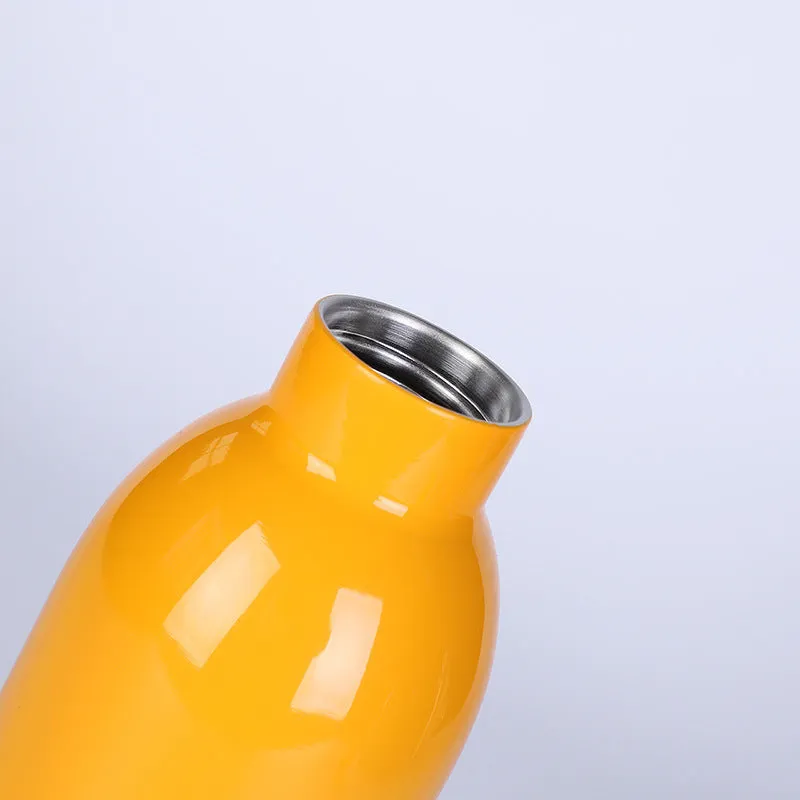 304 stainless steel double-layer vacuum insulated milk bottle 500ml small mouth tumbler in black finish portable outdoor