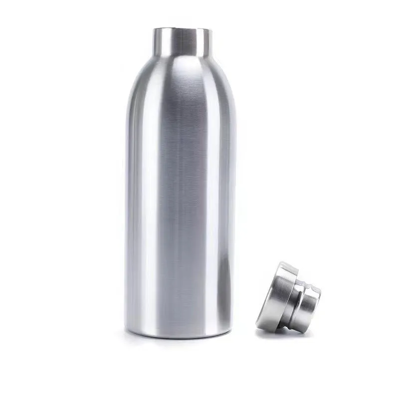 304 stainless steel double-layer vacuum insulated milk bottle 500ml small mouth tumbler in black finish portable outdoor