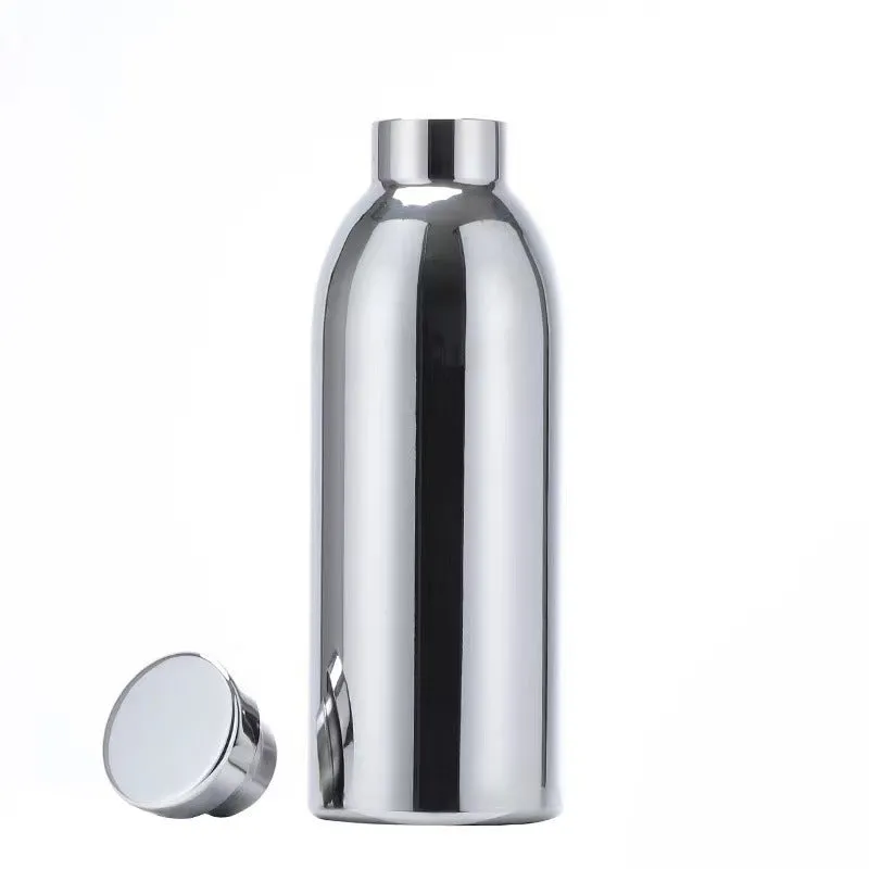 304 stainless steel double-layer vacuum insulated milk bottle 500ml small mouth tumbler in black finish portable outdoor