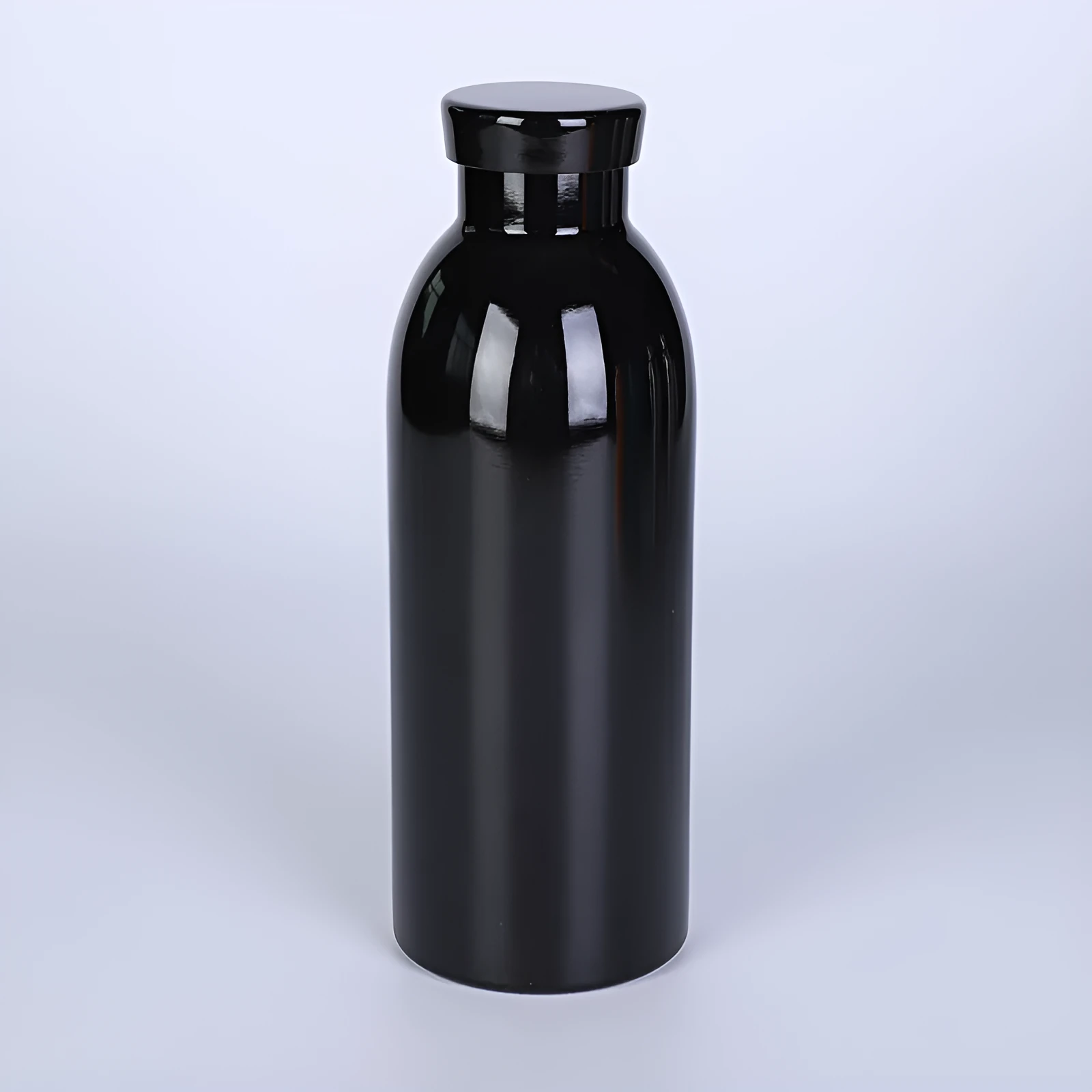 304 stainless steel double-layer vacuum insulated milk bottle 500ml small mouth tumbler in black finish portable outdoor