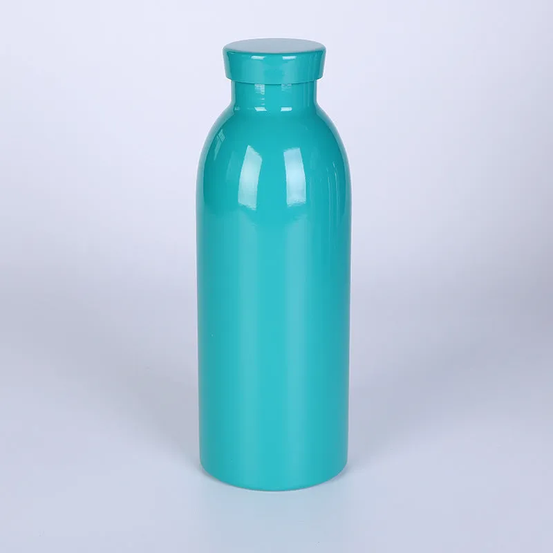 304 stainless steel double-layer vacuum insulated milk bottle 500ml small mouth tumbler in black finish portable outdoor