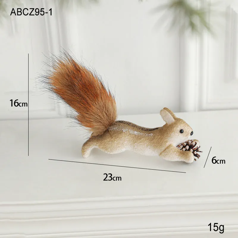 Lightweight foam squirrel pendant Christmas tree ornament in cartoon modern simple style