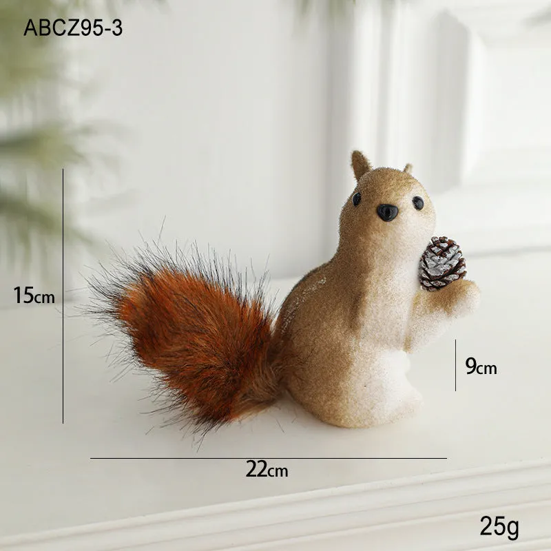 Lightweight foam squirrel pendant Christmas tree ornament in cartoon modern simple style