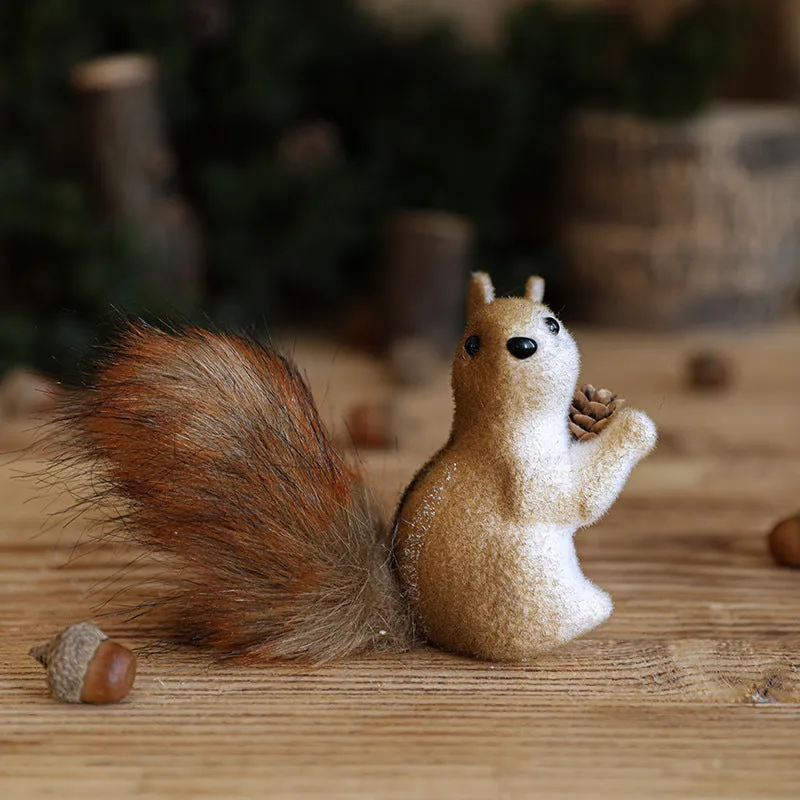 Lightweight foam squirrel pendant Christmas tree ornament in cartoon modern simple style