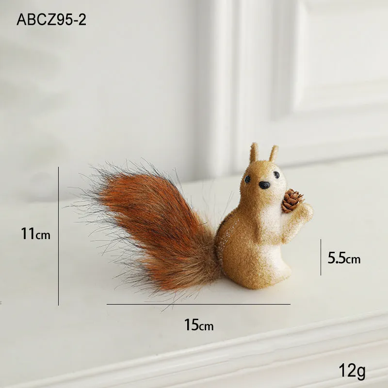Lightweight foam squirrel pendant Christmas tree ornament in cartoon modern simple style