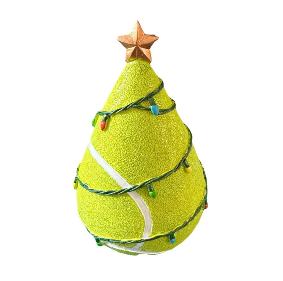 Resin football Christmas tree decoration 15cm rugby shaped ornament seven colour styles