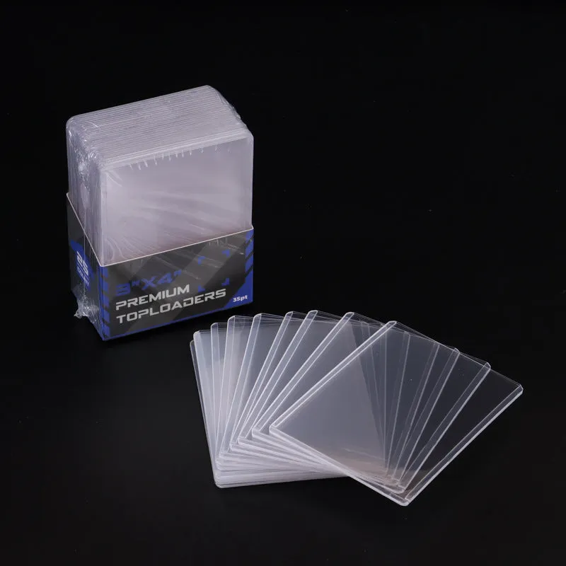 Transparent PVC game card holder protective cover 77x101mm with blue light option