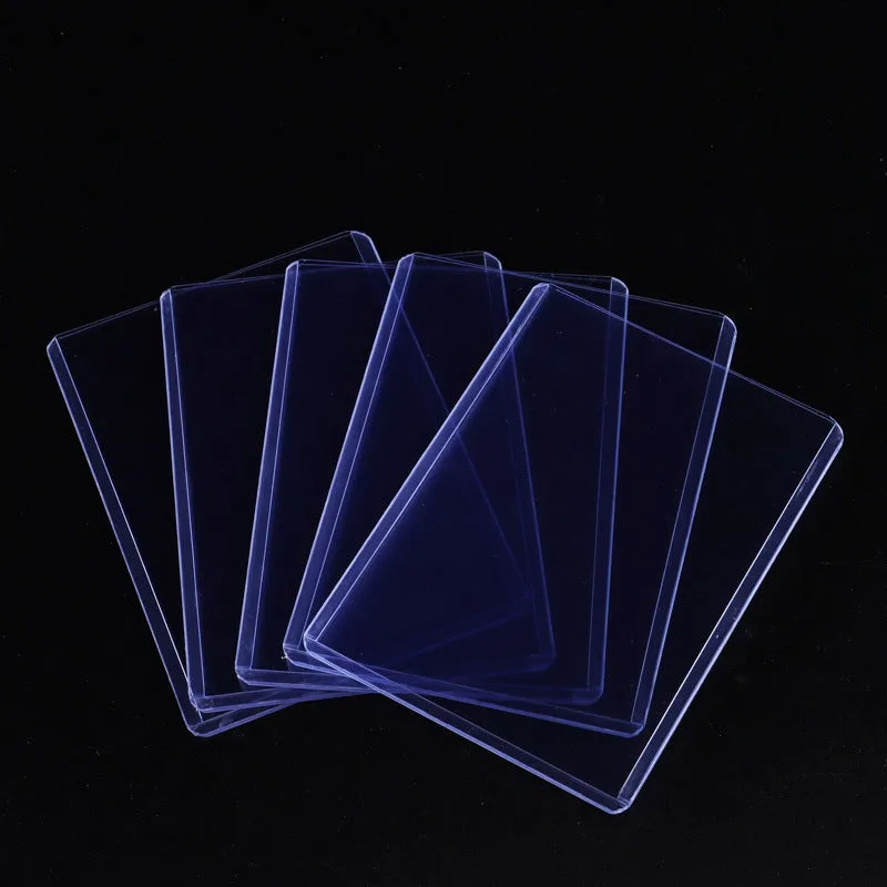 Transparent PVC game card holder protective cover 77x101mm with blue light option