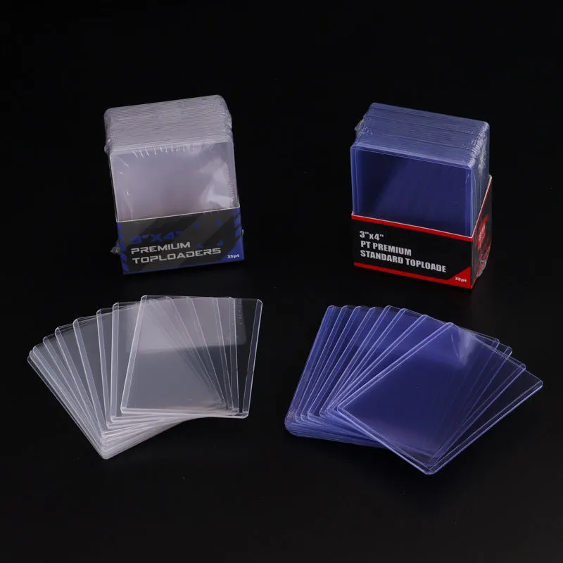 Transparent PVC game card holder protective cover 77x101mm with blue light option