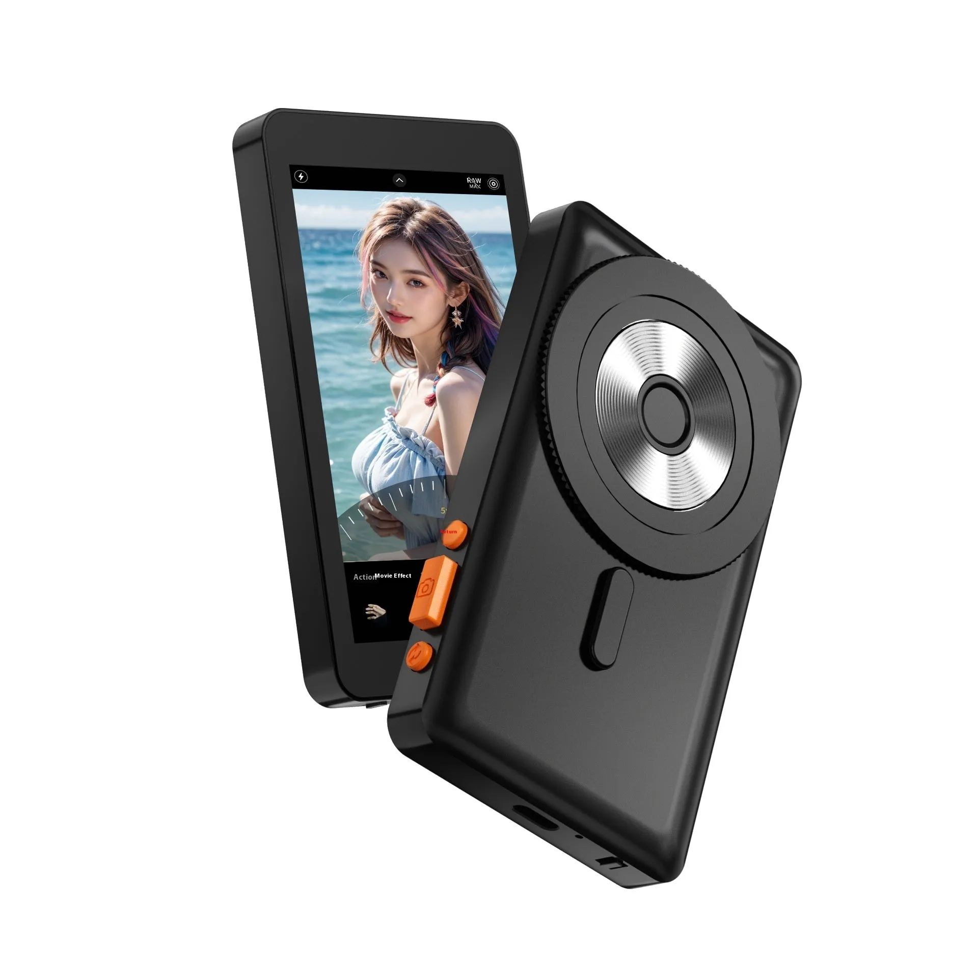 RK X40E Ultra wireless magnetic multi-monitoring device with 4-inch screen in black plastic