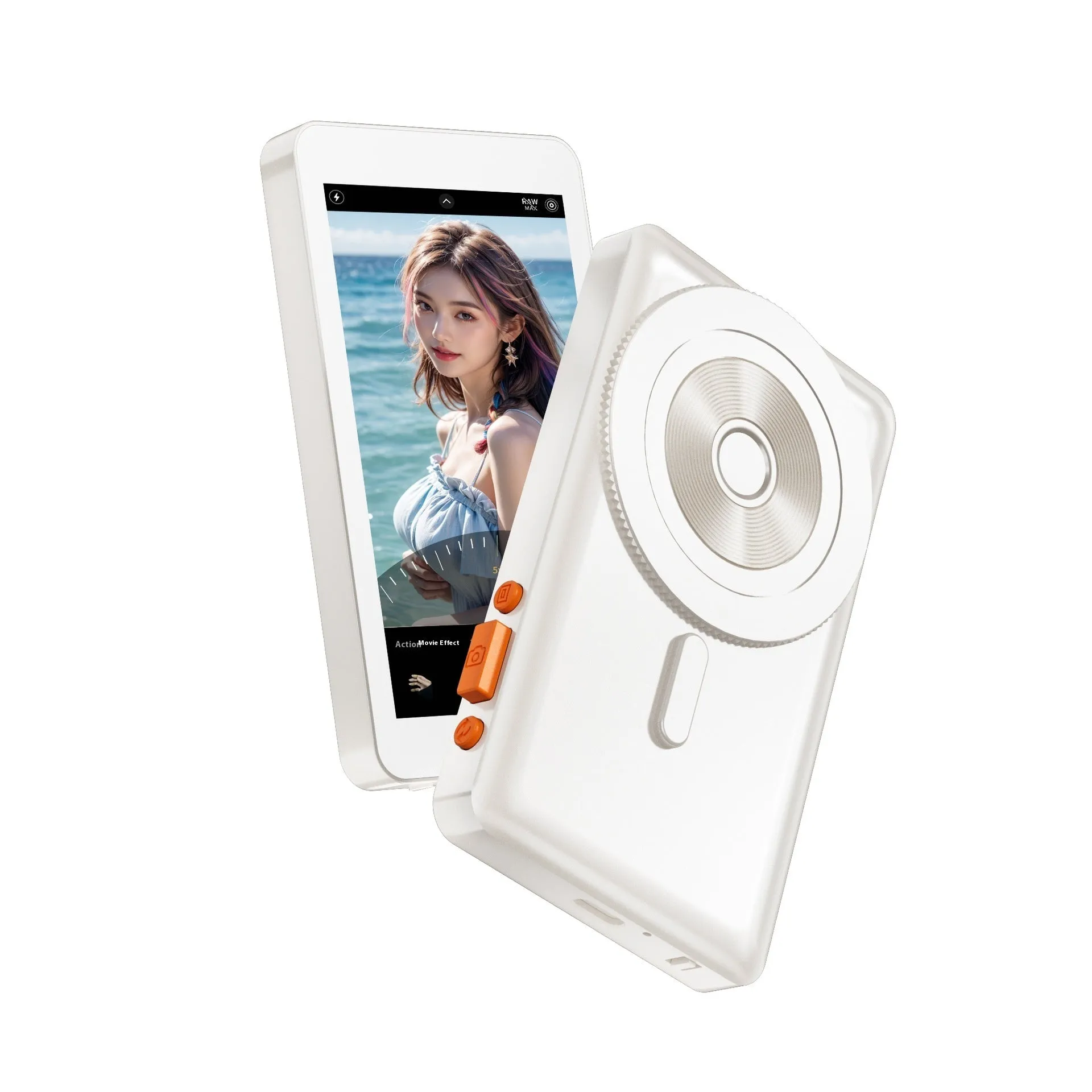 RK X40E Ultra wireless magnetic multi-monitoring device with 4-inch screen in black plastic