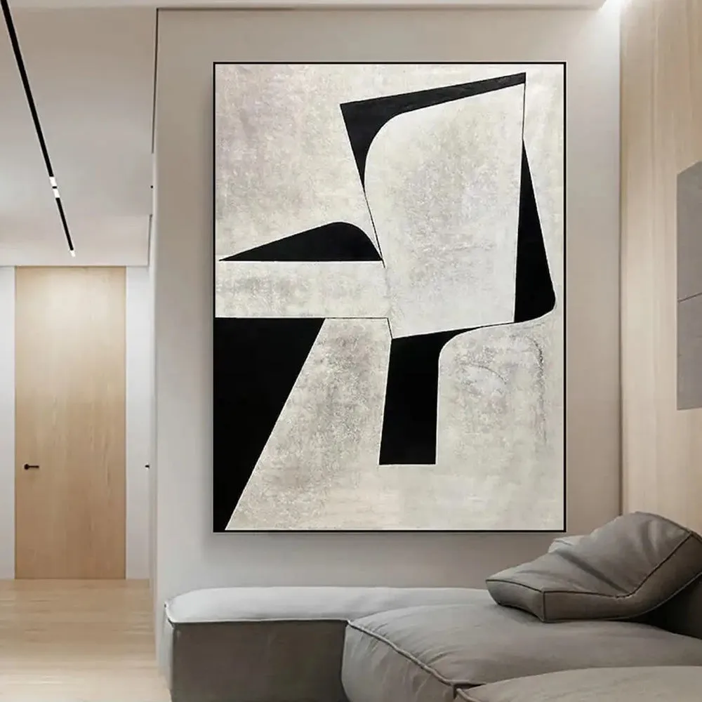 Handmade abstract oil painting on canvas, unframed, in a modern style, suitable for living room wall decor