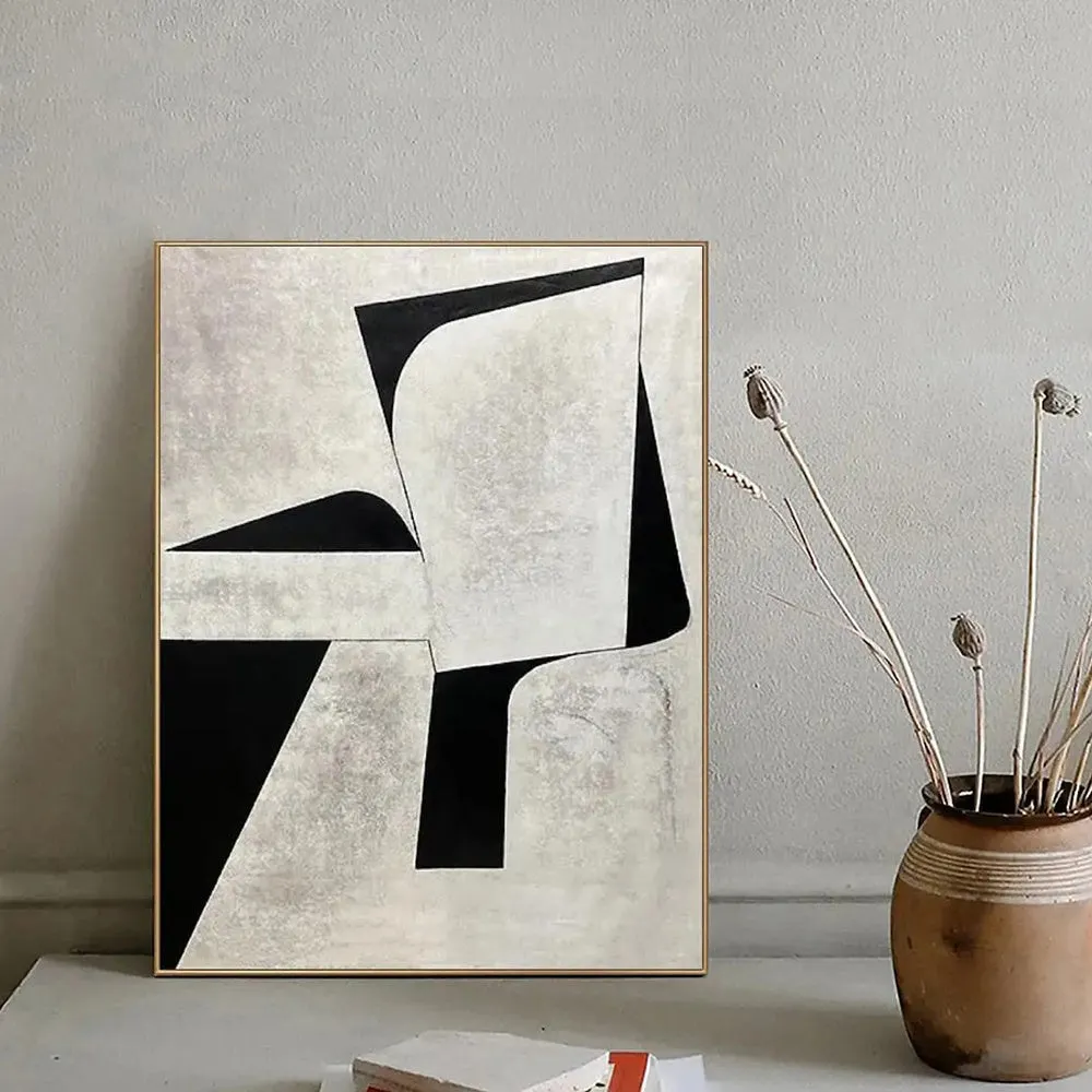 Handmade abstract oil painting on canvas, unframed, in a modern style, suitable for living room wall decor