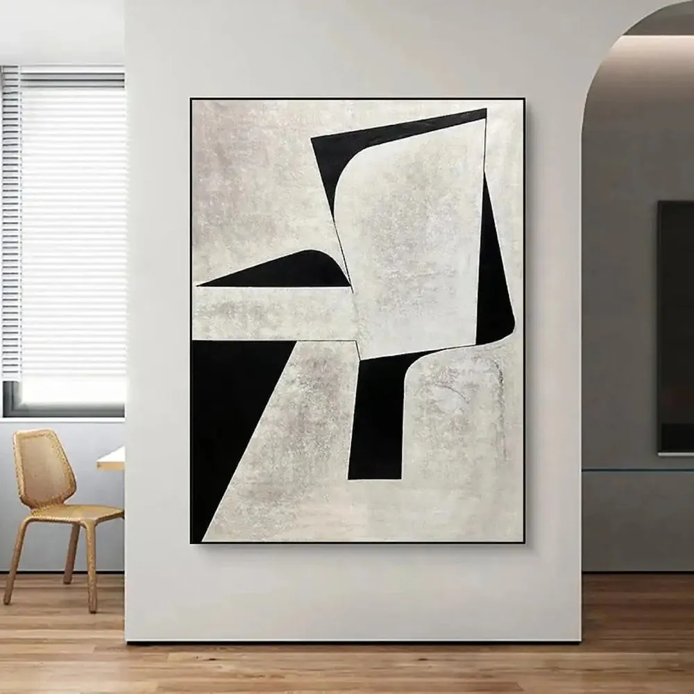 Handmade abstract oil painting on canvas, unframed, in a modern style, suitable for living room wall decor
