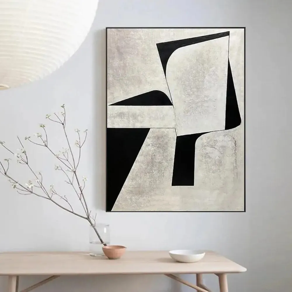 Handmade abstract oil painting on canvas, unframed, in a modern style, suitable for living room wall decor