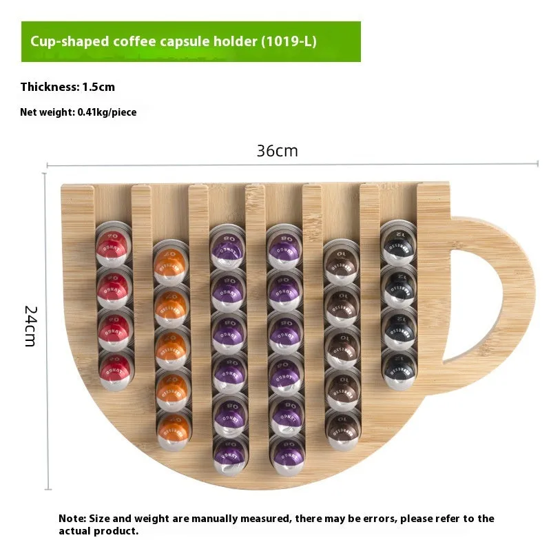 Acrylic rotatable coffee capsule storage rack in solid colour with pad glaze surface