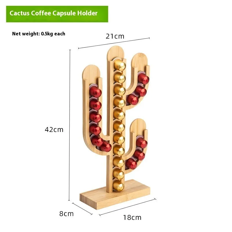 Acrylic rotatable coffee capsule storage rack in solid colour with pad glaze surface
