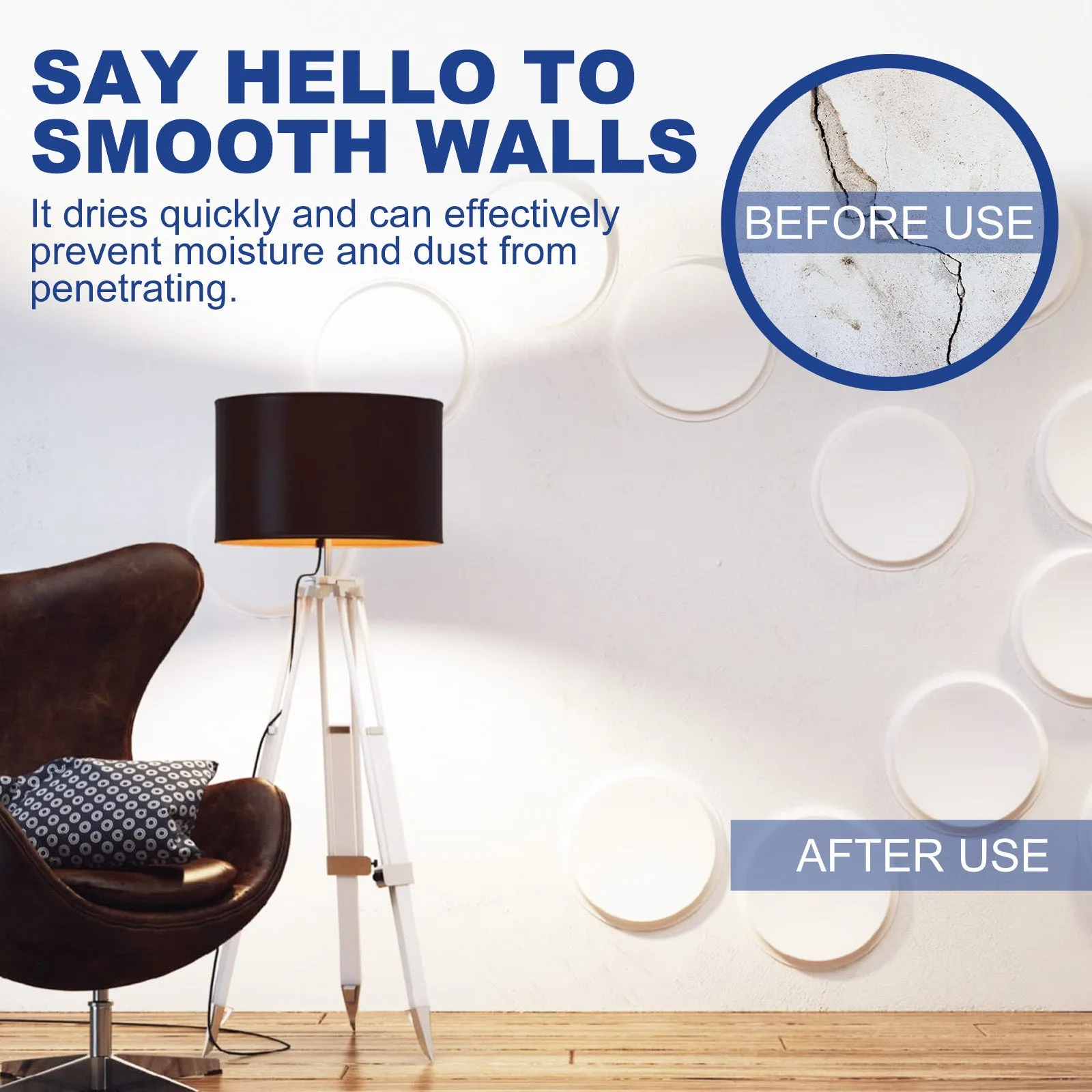 White wall crack repair paste 100g tube with pointed plastic scraper for latex paint wall repair