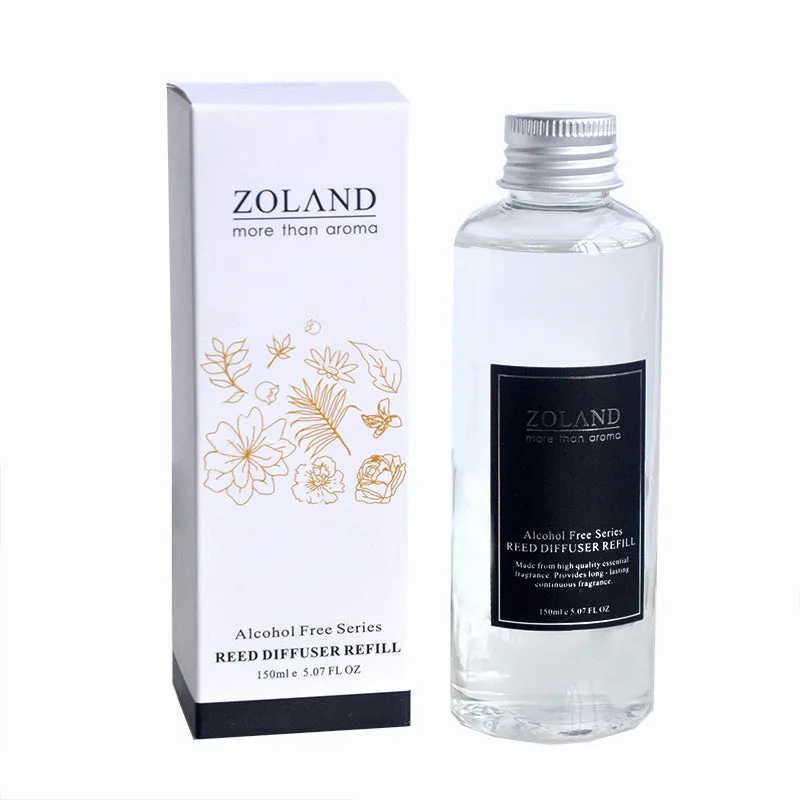 Indoor fragrance air freshening agent aromatherapy oil replenisher refill bottle with multiple scent options including Australian Sandalwood and Black Forest