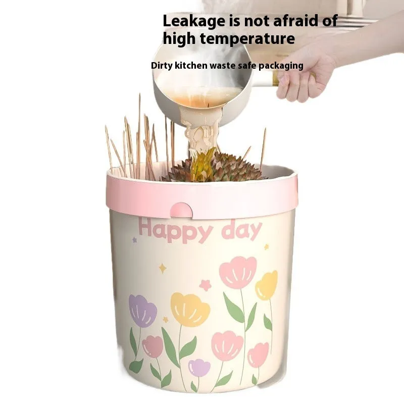 Pink degradable argy wormwood mosquito repellent garbage bags with bold drawstring.