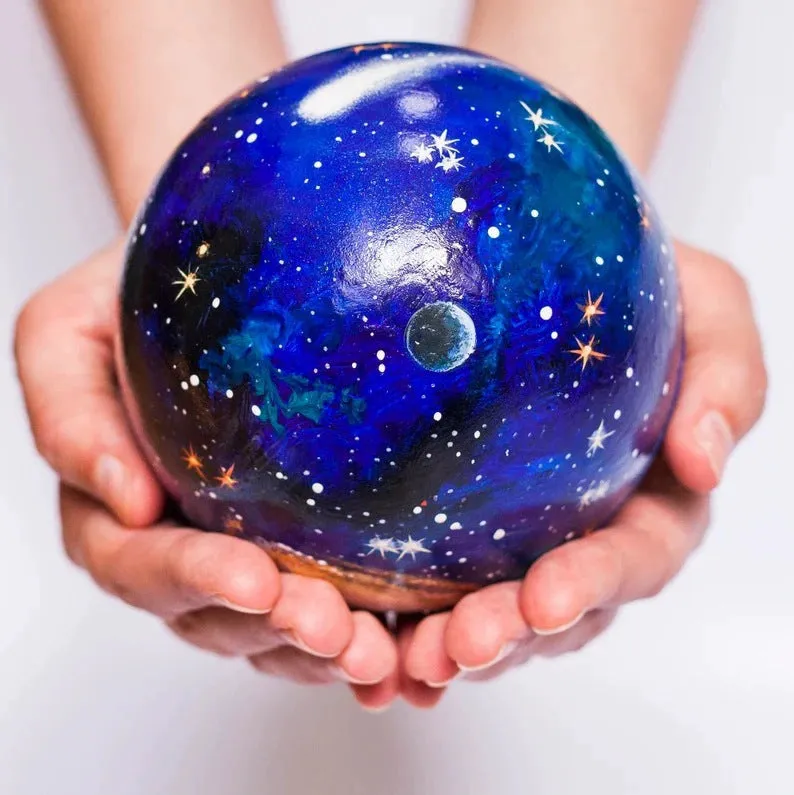 Planet Sun World plastic resin craft model in modern simplicity style on display