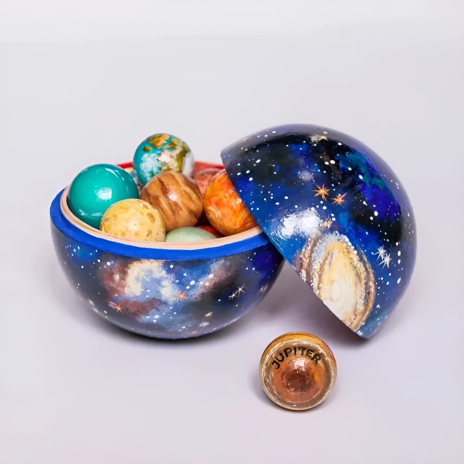 Planet Sun World plastic resin craft model in modern simplicity style on display