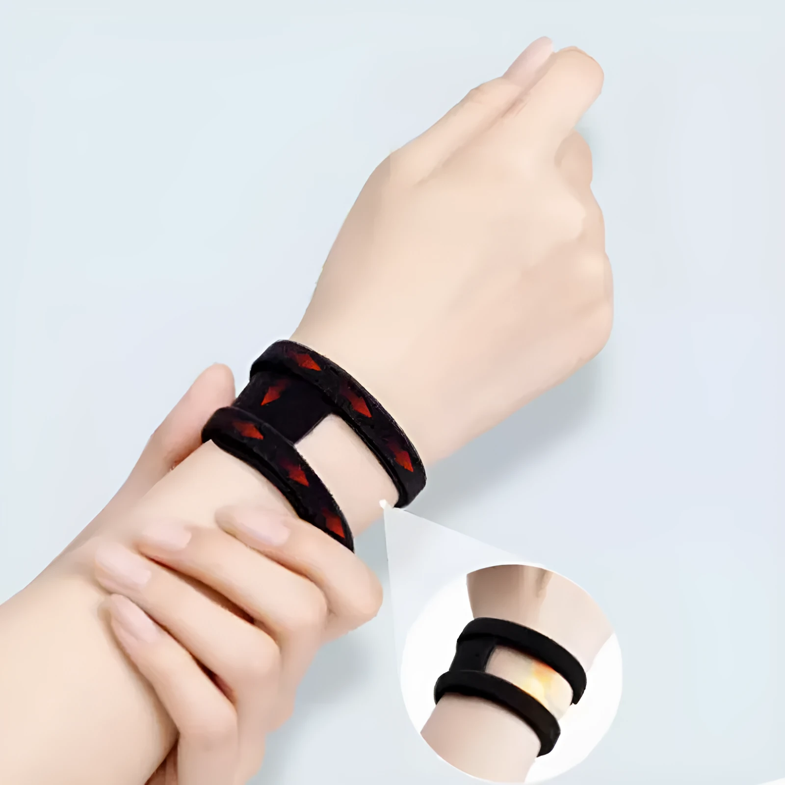 Athletic elastic wrist guard for yoga fitness volleyball support in black colour