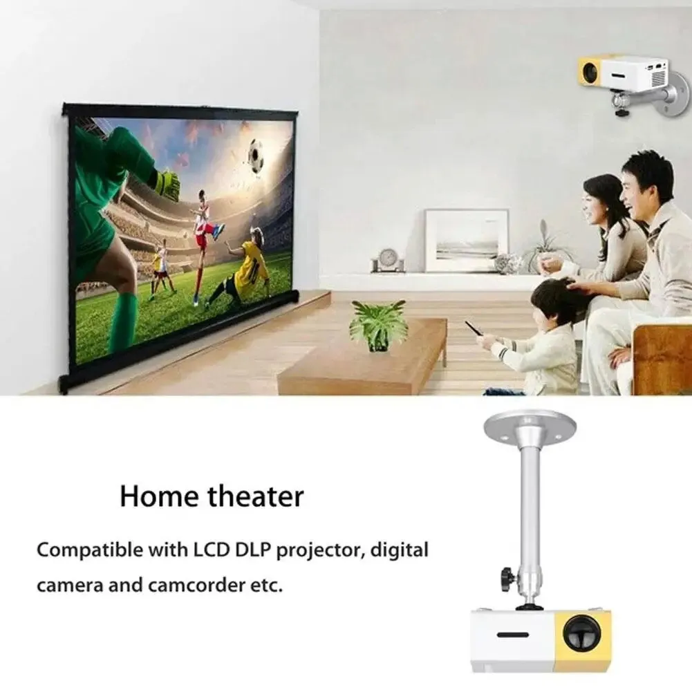White aluminium alloy wall-mounted bracket for home projector with 180mm specification