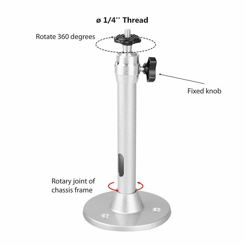 White aluminium alloy wall-mounted bracket for home projector with 180mm specification