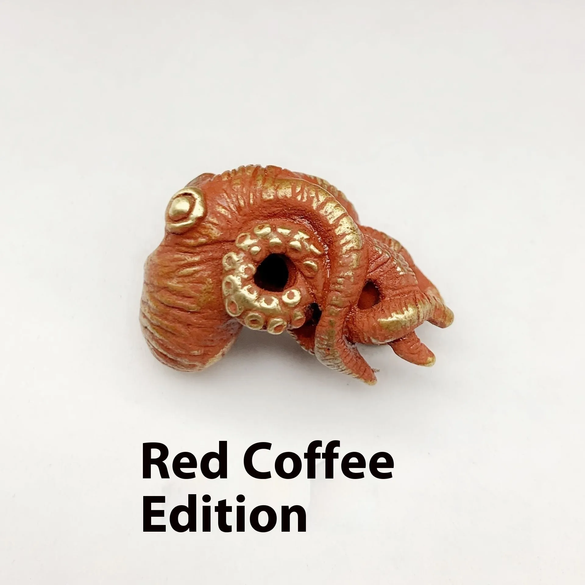 Deep sea octopus car key ring pendant parts in brass and white copper with multiple colour options