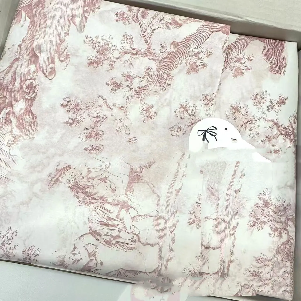 French MG tissue paper sheets in pink purple and green purple colours, 50cm by 70cm.