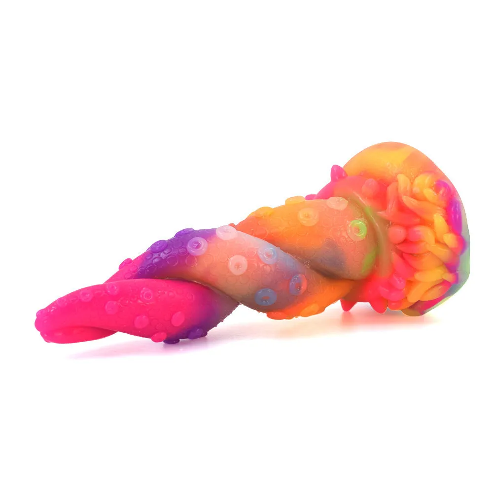 Colorful luminous glow platinum silicone simulation male penis toy YOCY-2066 in luminous colour