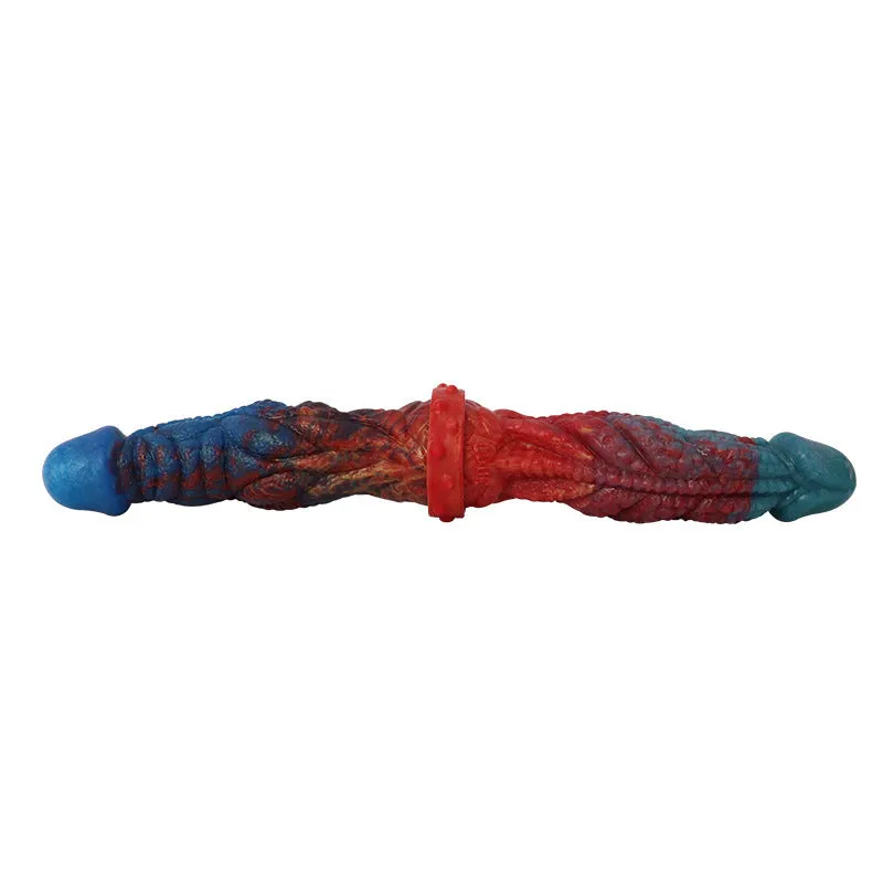 Orthrus big nodule silicone dildo 36cm streamer colour fantasy animal design