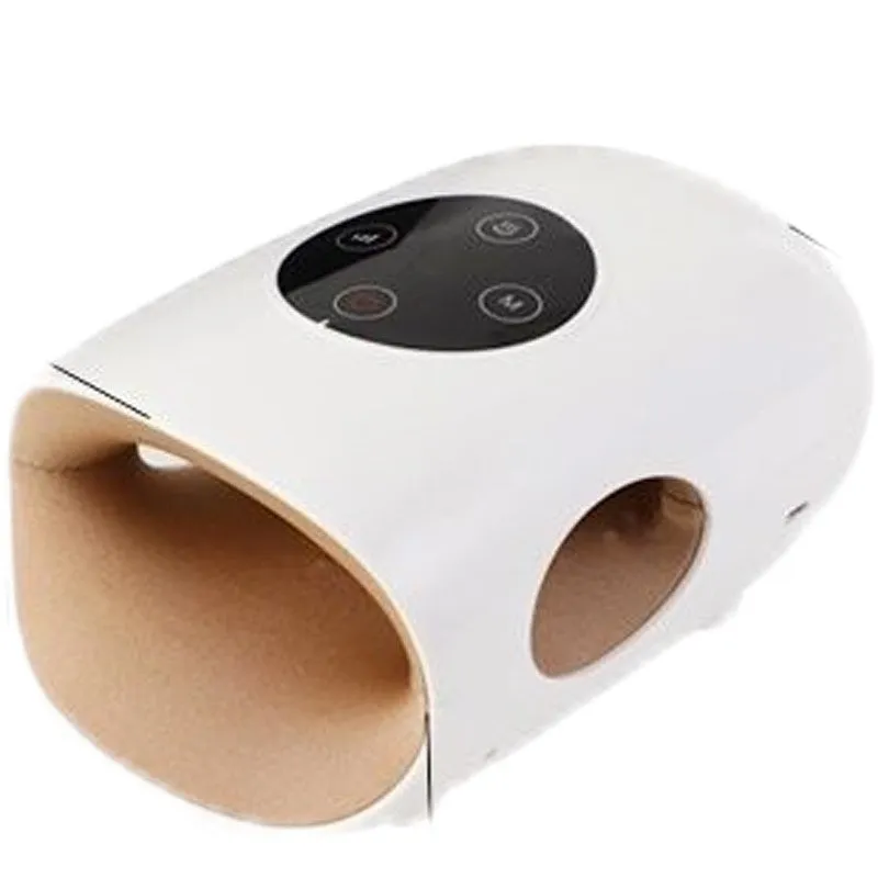 Electric hand massage instrument with airbag finger massager in white and pink