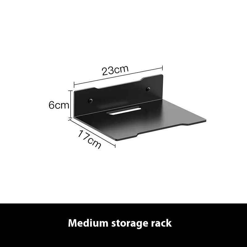 Punch-free carbon steel projector wall hanging bracket in black for large devices