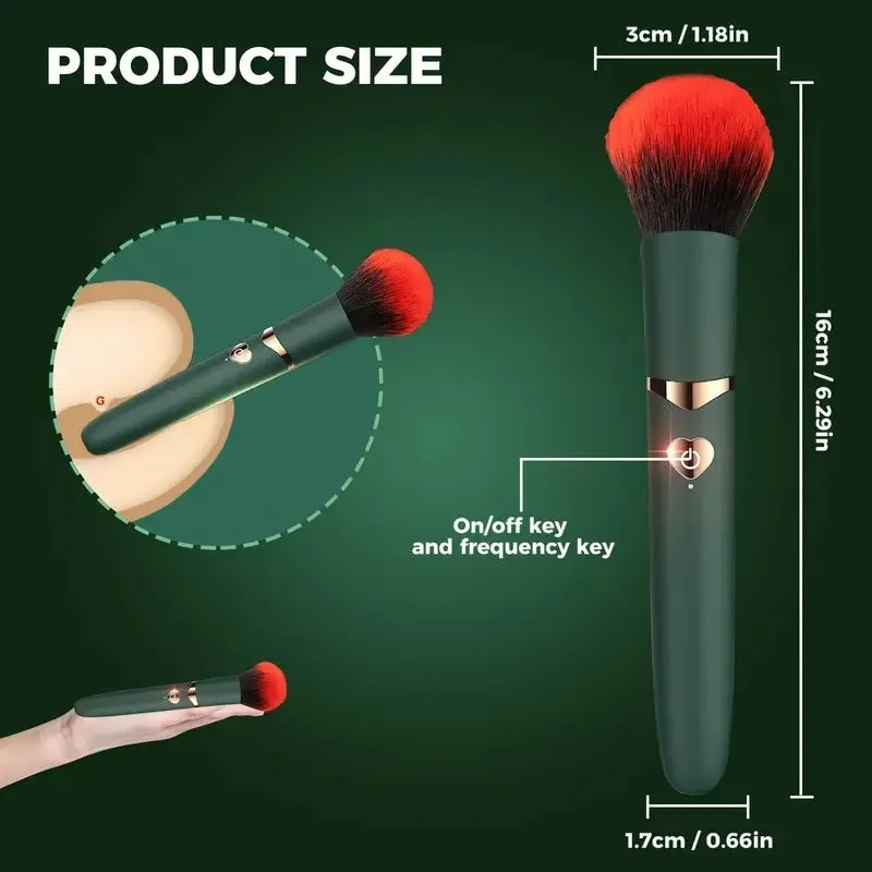 Electric body entry makeup brush cleaner in black colour with button control and ABS body