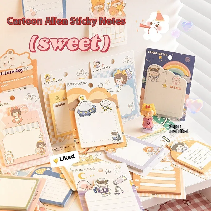 N Times Post Sticky Note tear-able double gummed paper memo pad with Happy Everyday design