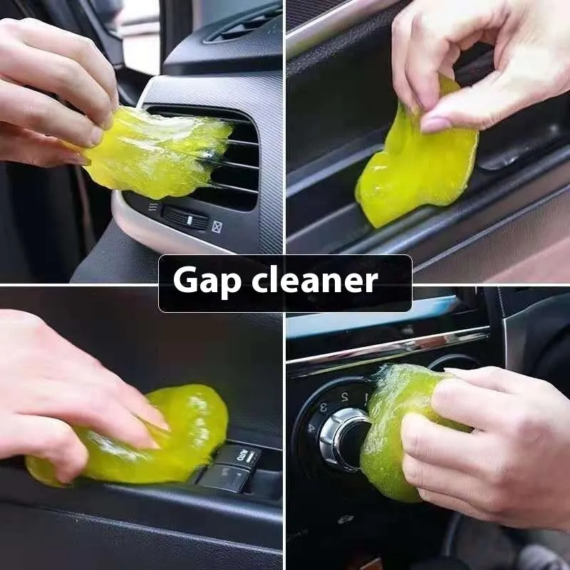 Multicolour dust-sticking soft gel cleaner for car window gaps and air vents 70g reusable block
