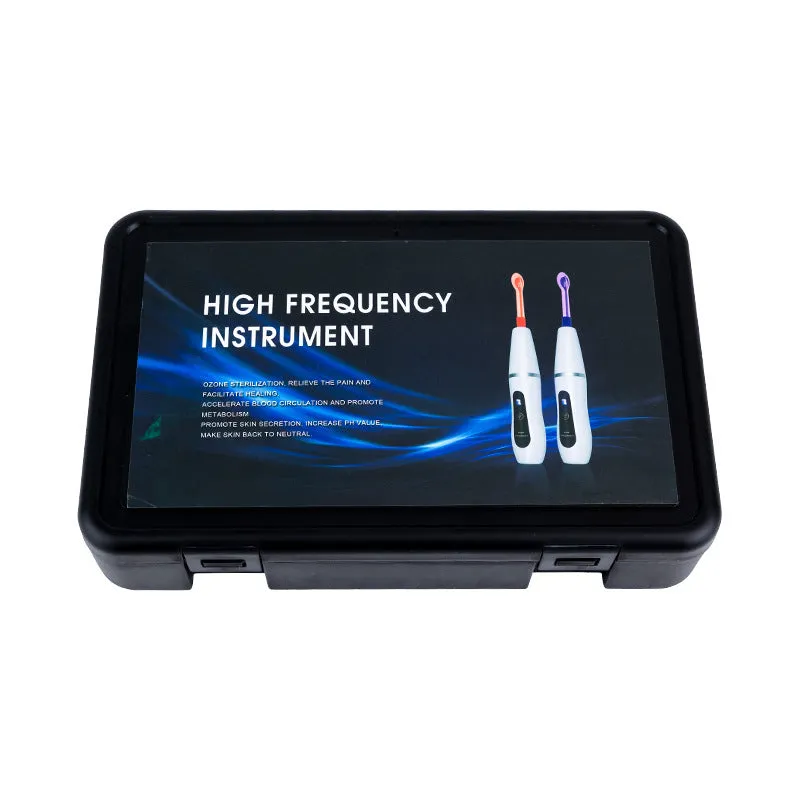 High frequency beauty instrument electrotherapy rod with purple light and six-piece set for home use