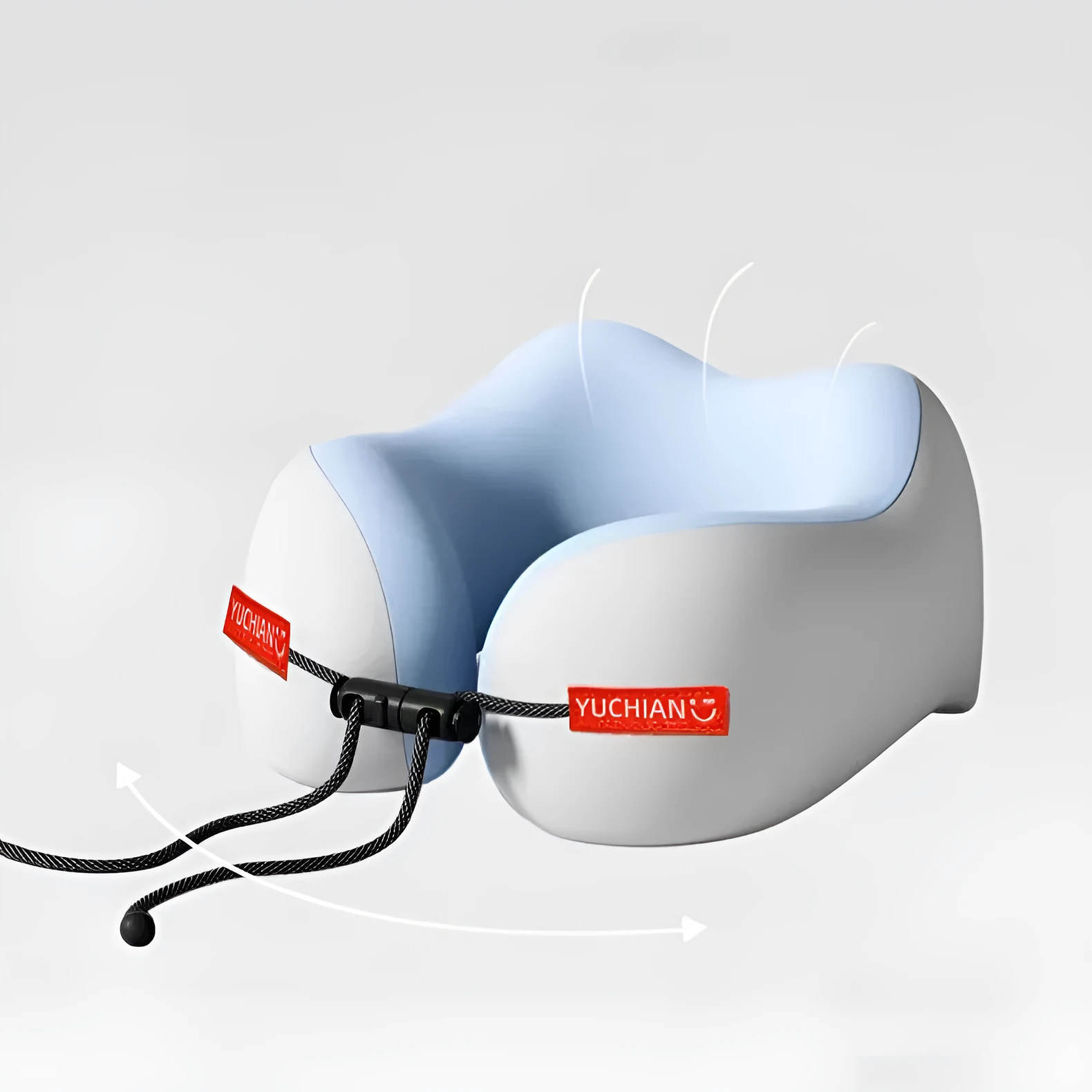 Memory Foam U-shaped Travel Pillow in Mint Green with Neck Support Design