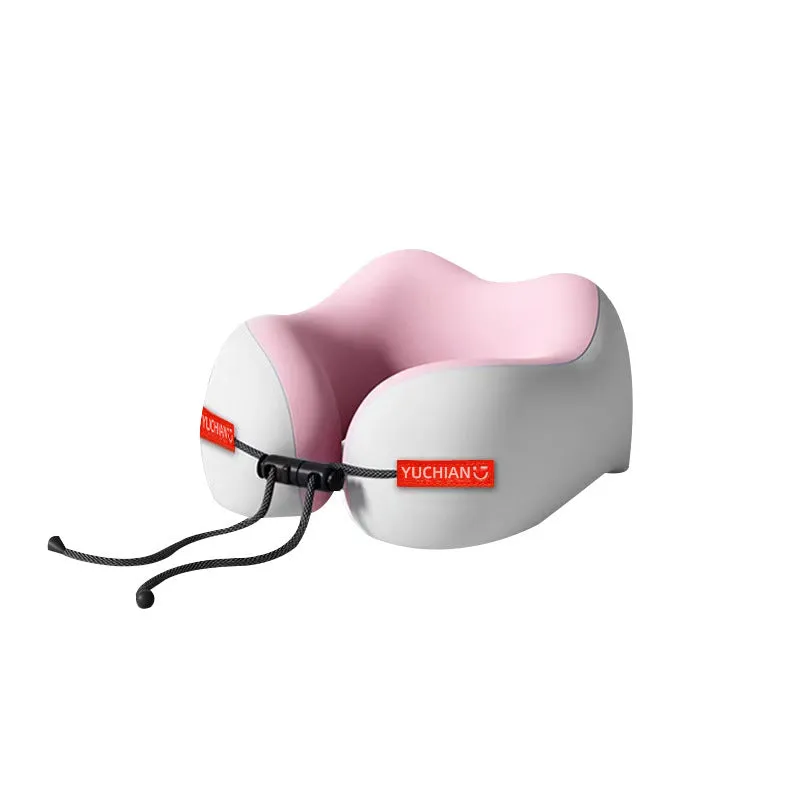 Memory Foam U-shaped Travel Pillow in Mint Green with Neck Support Design